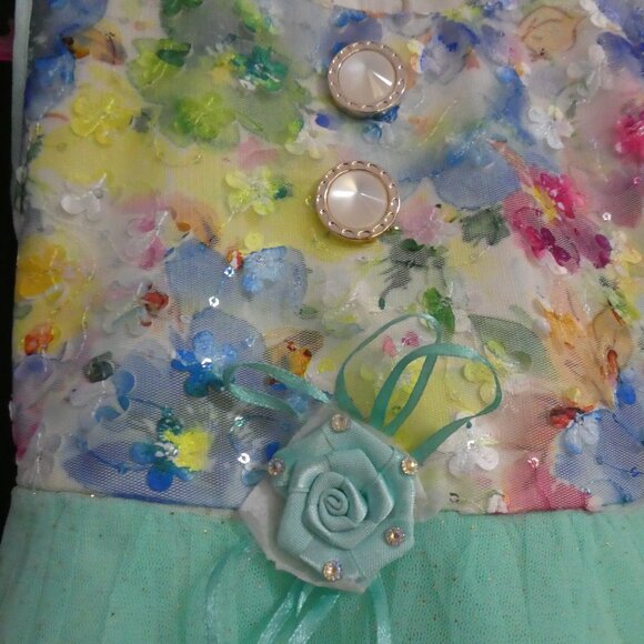 Floral Sleeveless Dress | size 24 months | Zip-Up Back Closure - Picture 4 of 16